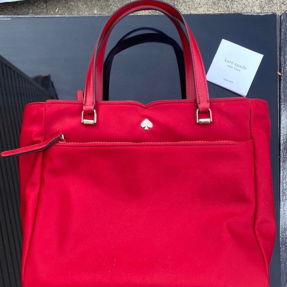Kate Spade Jae Red Nylon Satchel - Picture 1 of 4